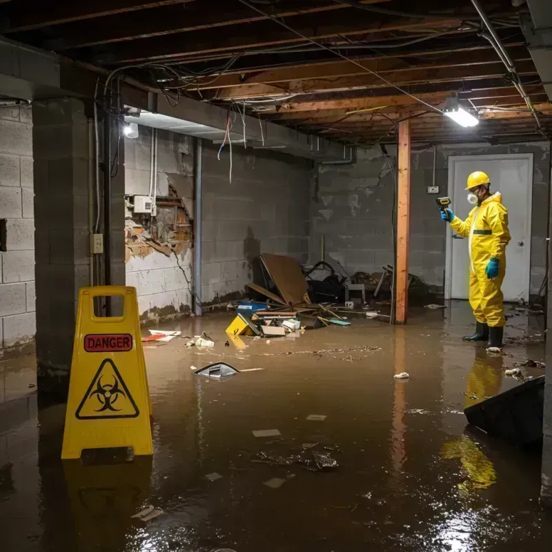 Flooded Basement Electrical Hazard in Topsham, ME Property